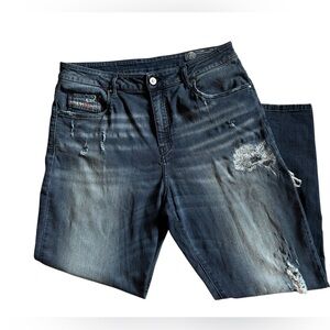 Diesel Candys-Ne women's blue jeans sweatpants high rise straight size 31